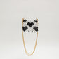 three way chain bag mini（heart black）