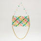 three way chain bag big（clear checked）