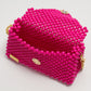 three way chain bag big（vivid pink）
