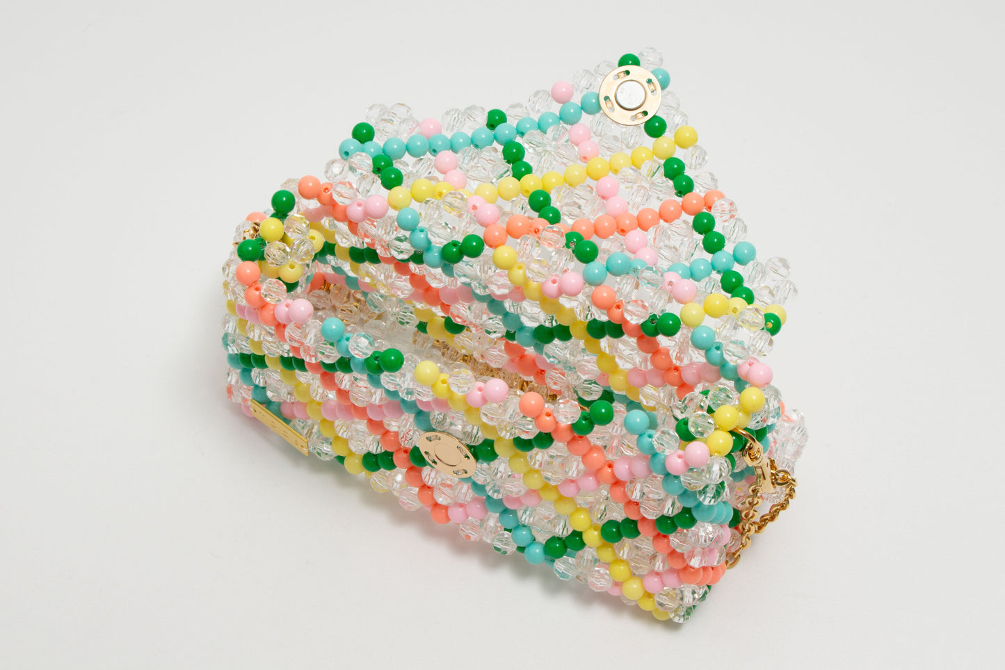 three way chain bag big（clear checked）
