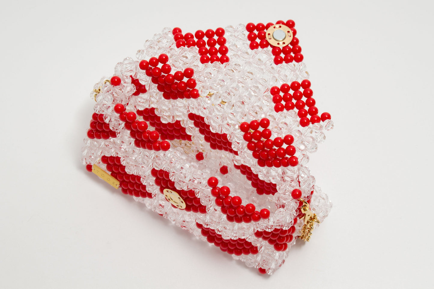 three way chain bag big（heart red）