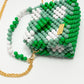 three way chain bag mini（green checked）