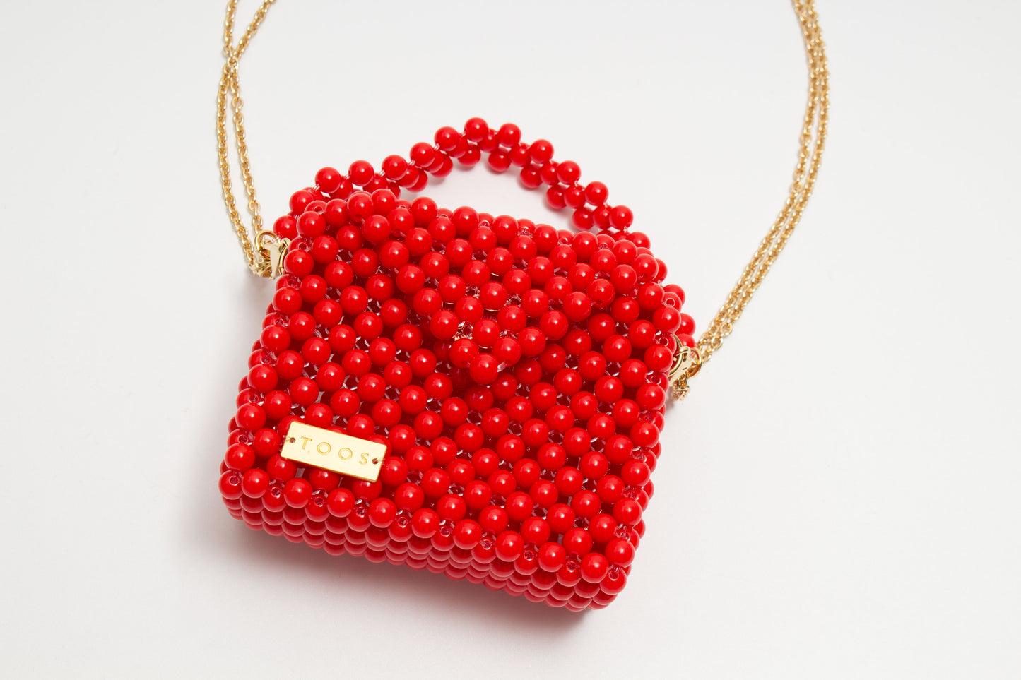 three way chain bag mini（red）