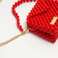 three way chain bag mini（red）