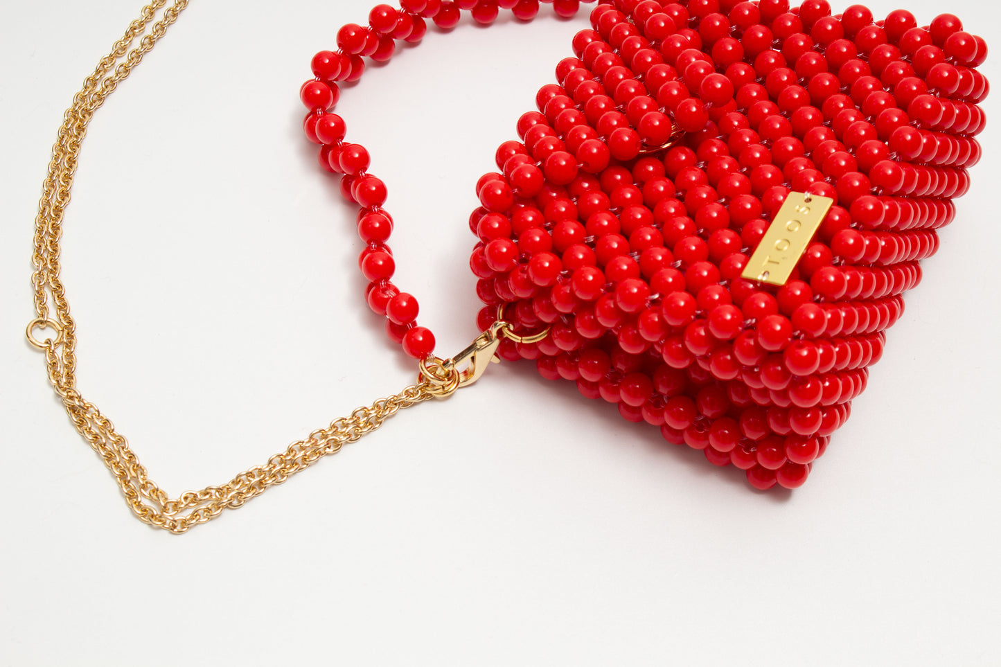 three way chain bag mini（red）