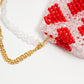 three way chain bag big（heart red）