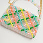 three way chain bag big（clear checked）