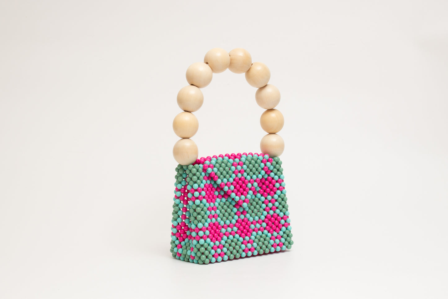【2/25 20:00-販売】wood ball hand bag（pink green blue）