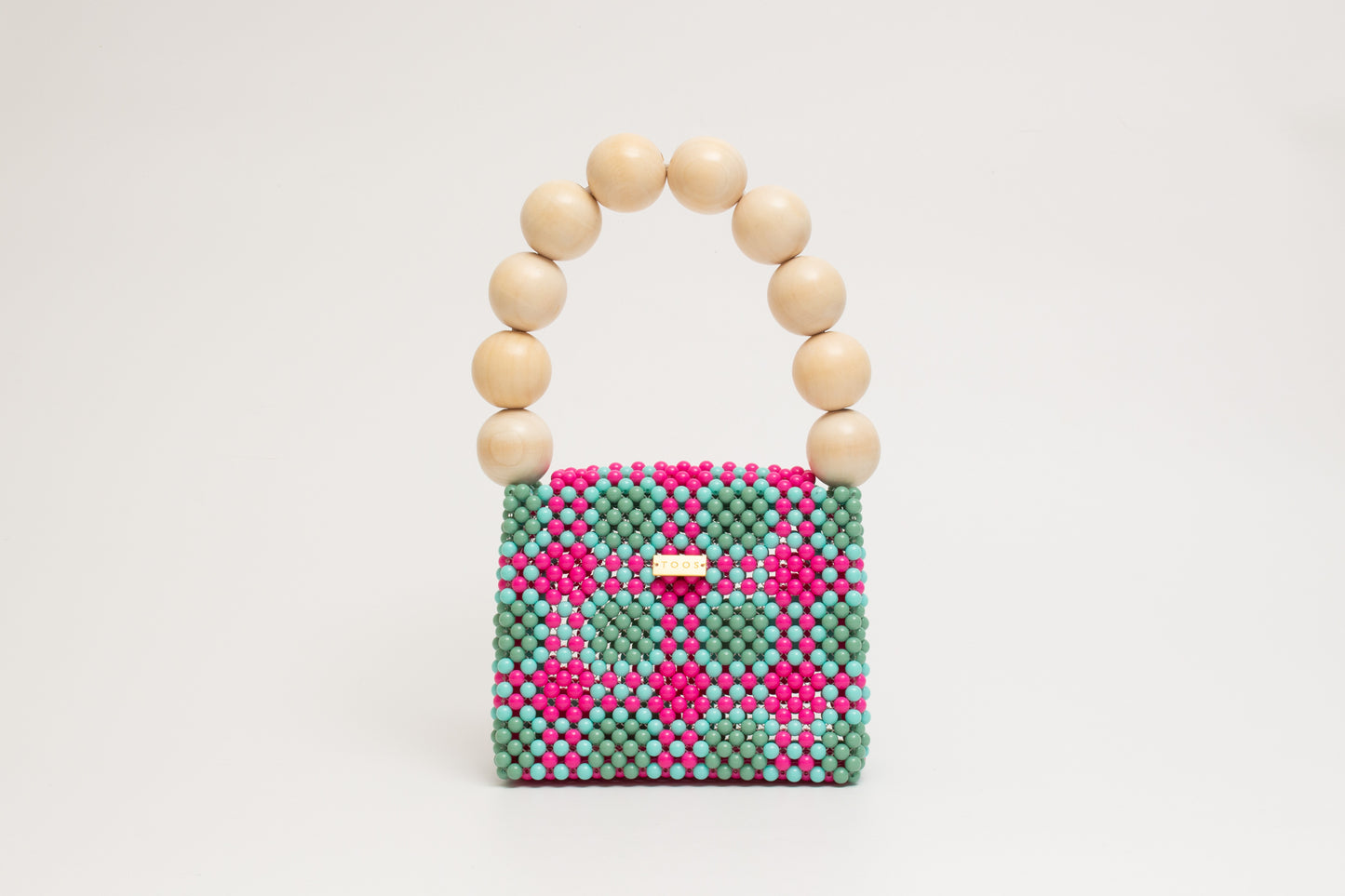 【2/25 20:00-販売】wood ball hand bag（pink green blue）