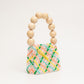 wood ball hand bag（clear checked）