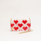 three way chain bag big（heart red）
