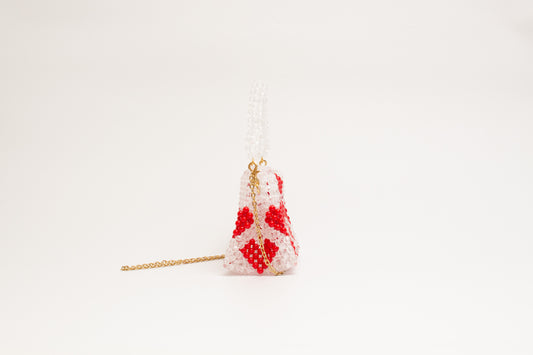 three way chain bag big（heart red）