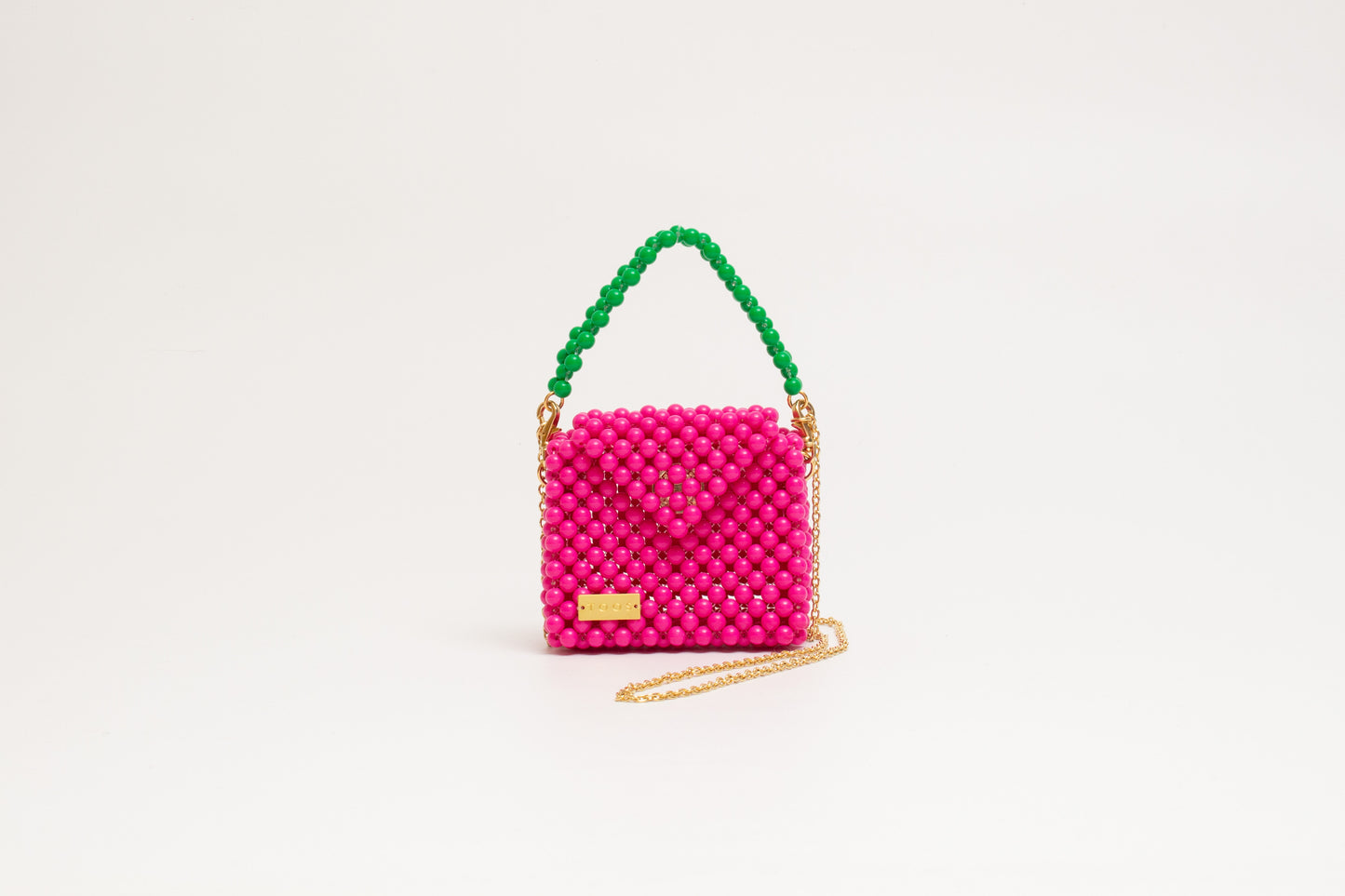 three way chain bag mini（vivid pink）