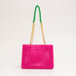 chain handbag（vivid pink）