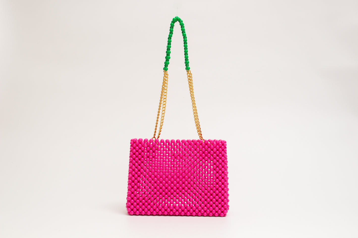chain handbag（vivid pink）