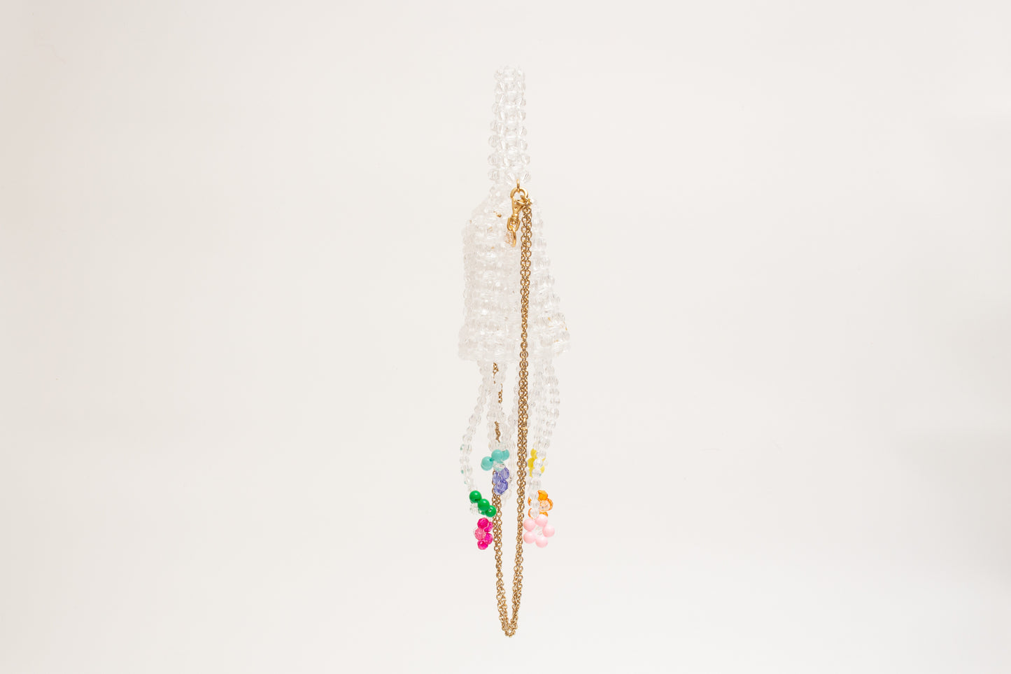 three way chain bag mini（flower clear）