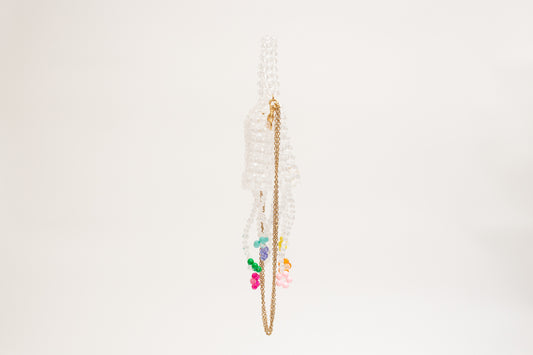 three way chain bag mini（flower clear）