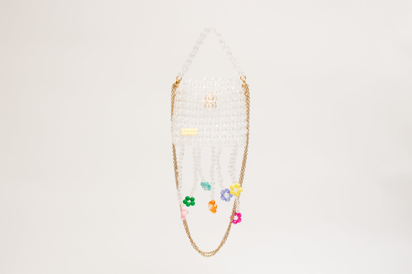 three way chain bag mini（flower clear）