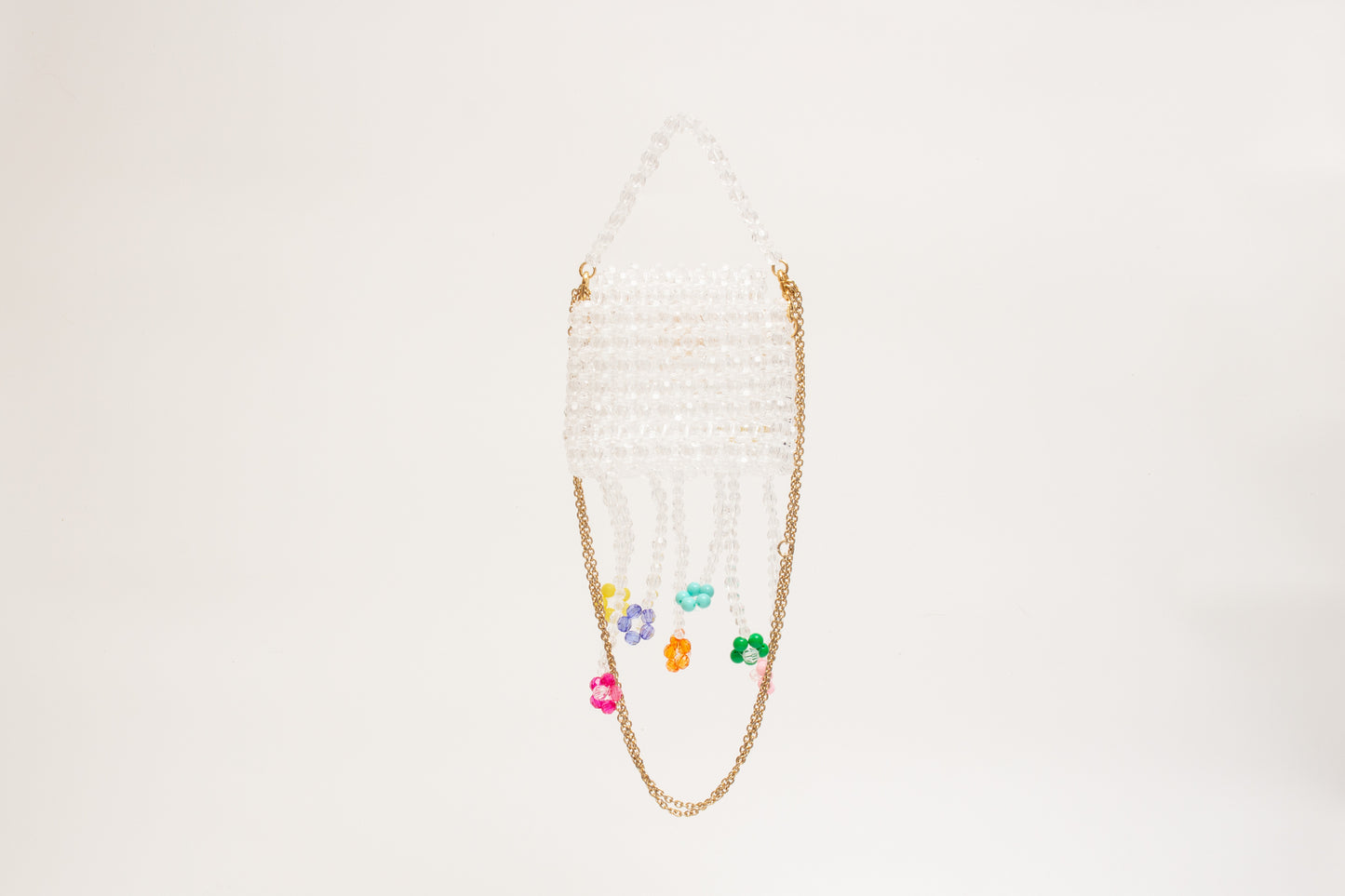 three way chain bag mini（flower clear）