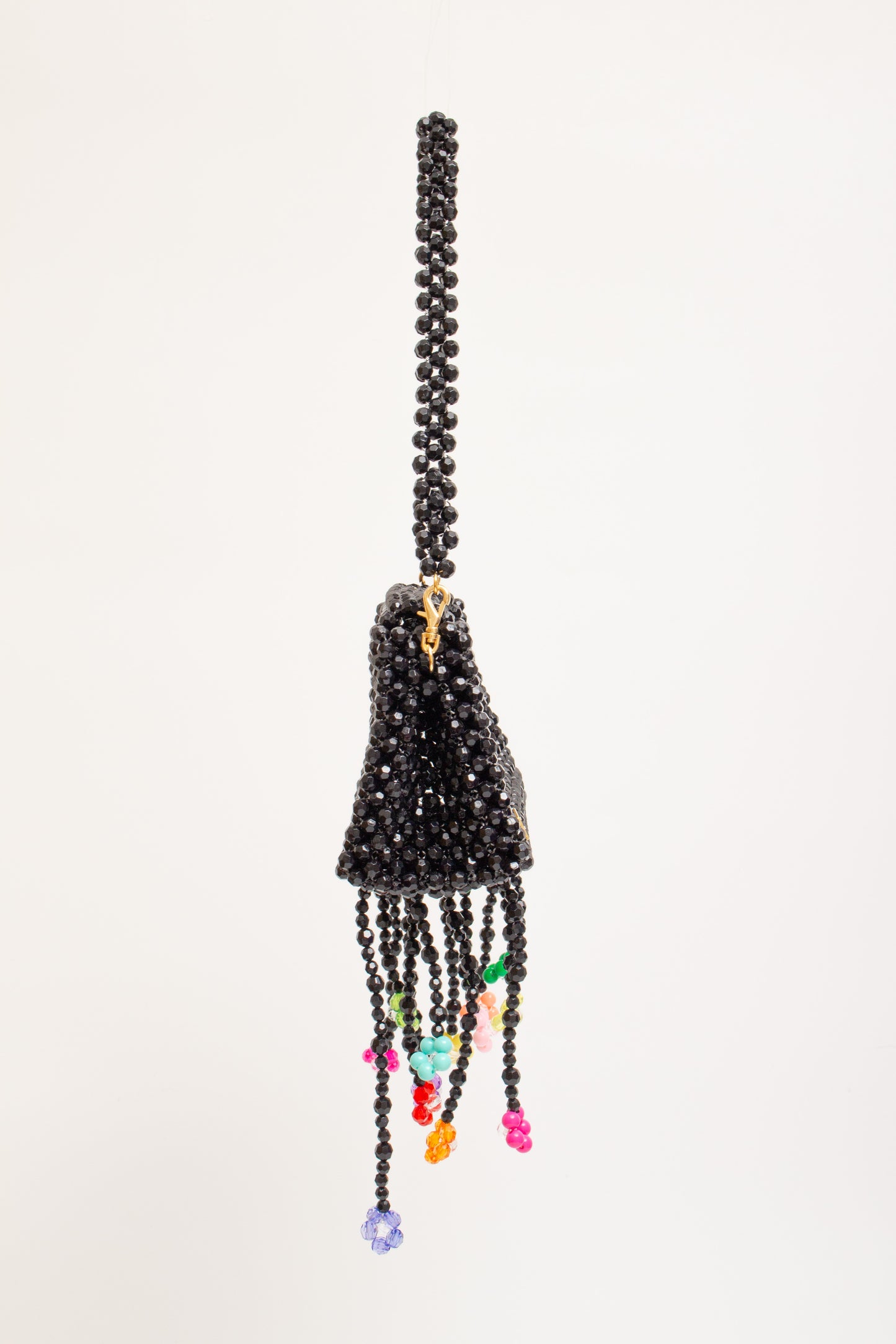 flower hand bag（black）