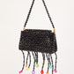 flower hand bag（black）