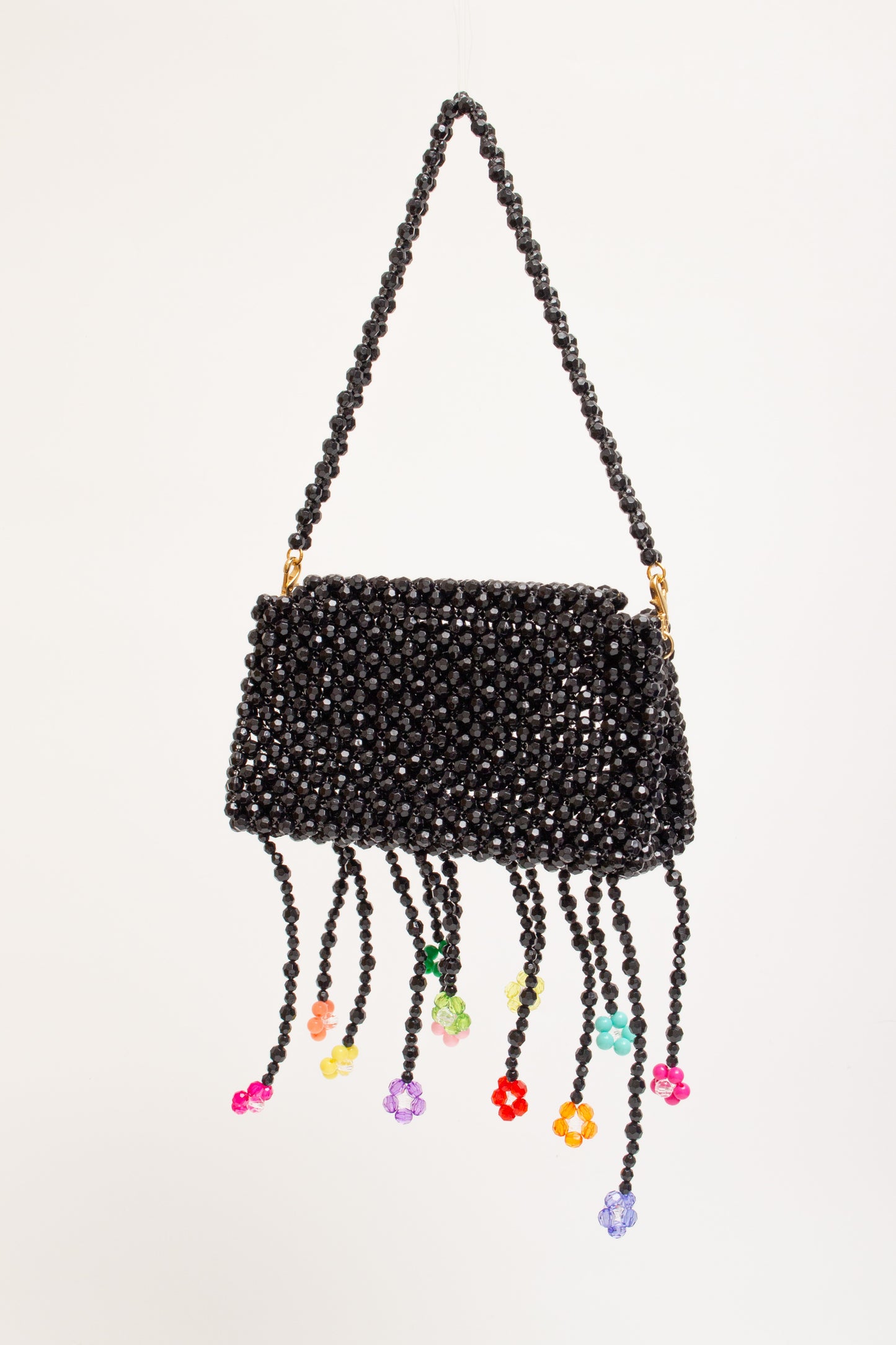 flower hand bag（black）