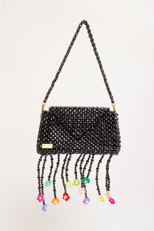 【2/25 20:00-販売】flower hand bag（black）