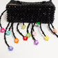flower hand bag（black）