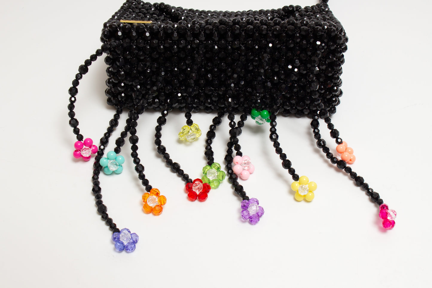 flower hand bag（black）
