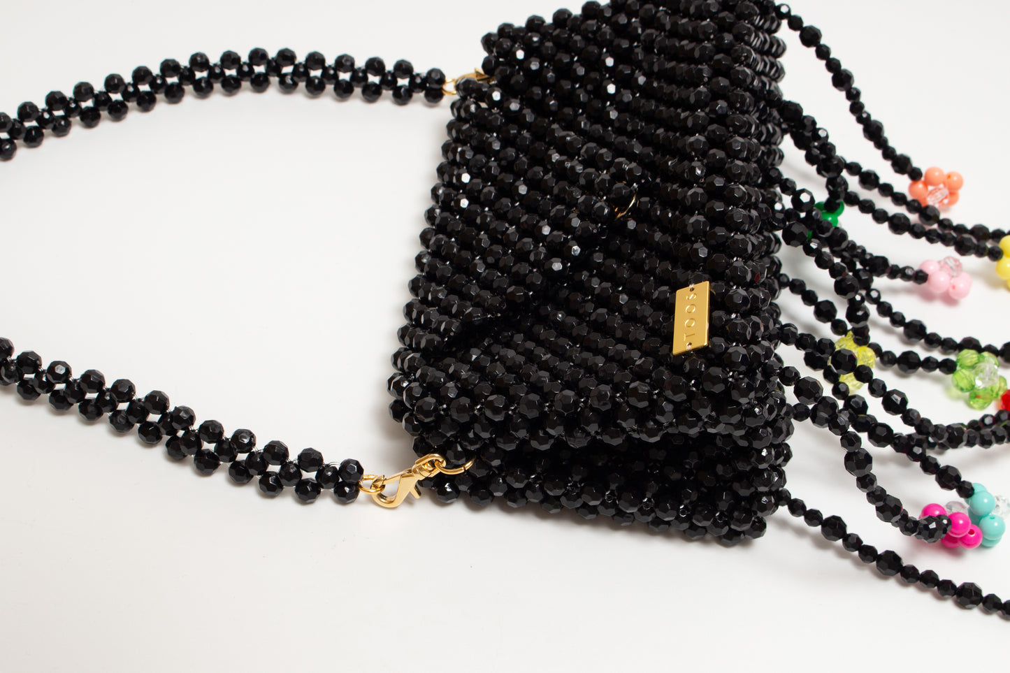 flower hand bag（black）