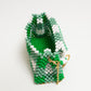 three way chain bag big（green checked）