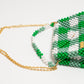three way chain bag big（green checked）