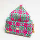 three way chain bag big（pink green blue）