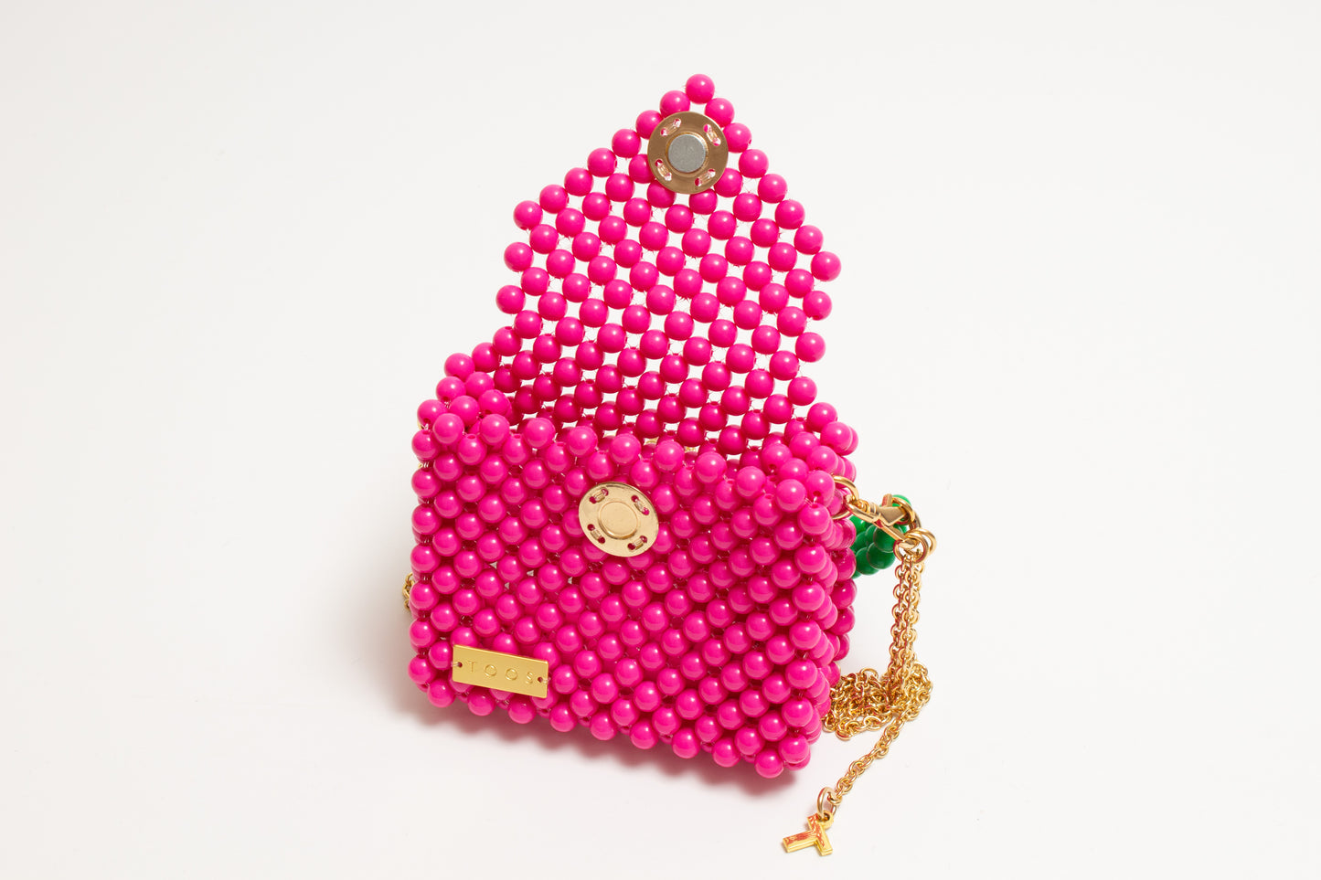 three way chain bag mini（vivid pink）