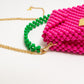 three way chain bag mini（vivid pink）