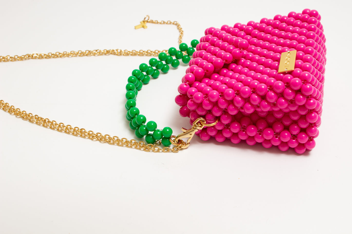 three way chain bag mini（vivid pink）