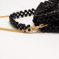 three way chain bag mini（flower black）