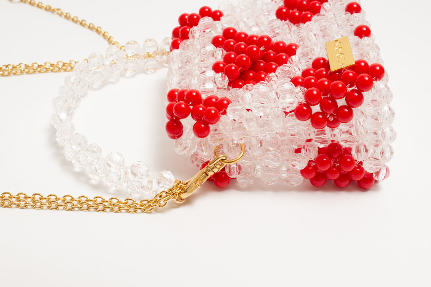 three way chain bag mini（heart red）