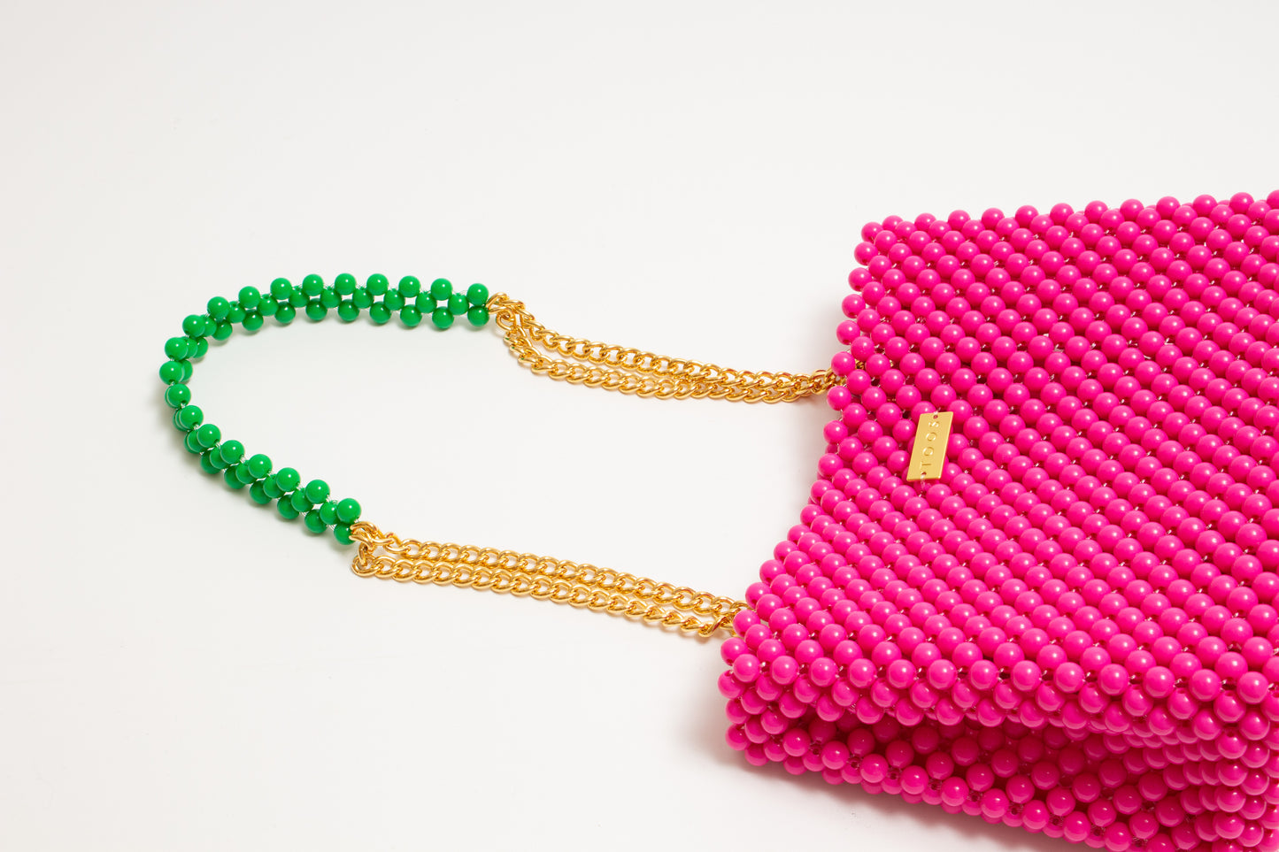 chain handbag（vivid pink）