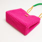 chain handbag（vivid pink）