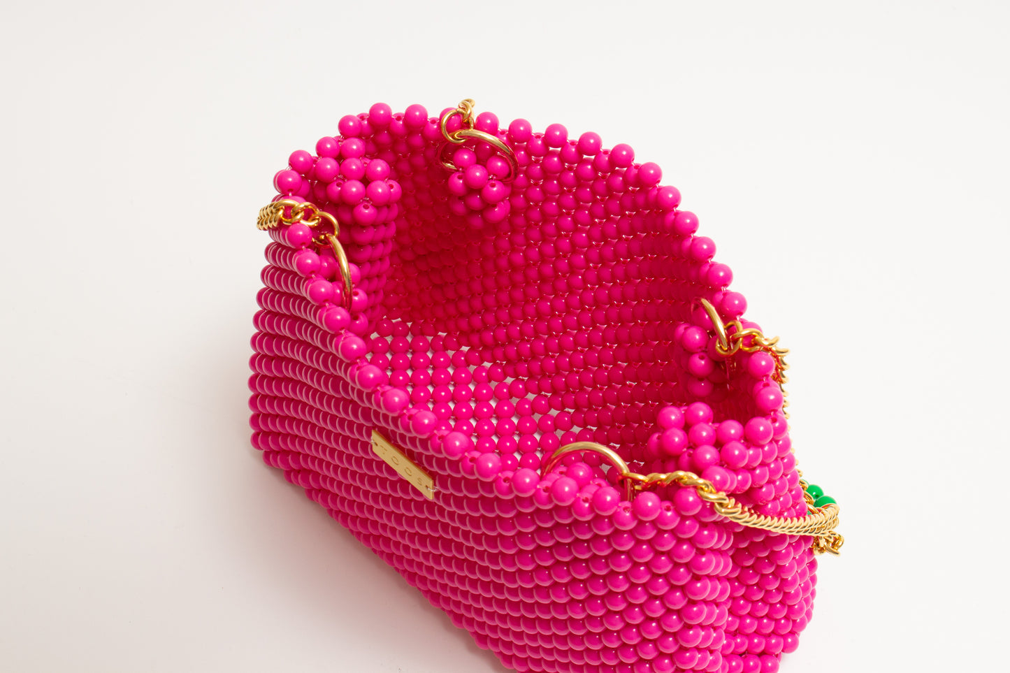 chain handbag（vivid pink）