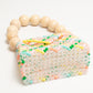 wood ball hand bag（clear checked）