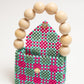 【2/25 20:00-販売】wood ball hand bag（pink green blue）